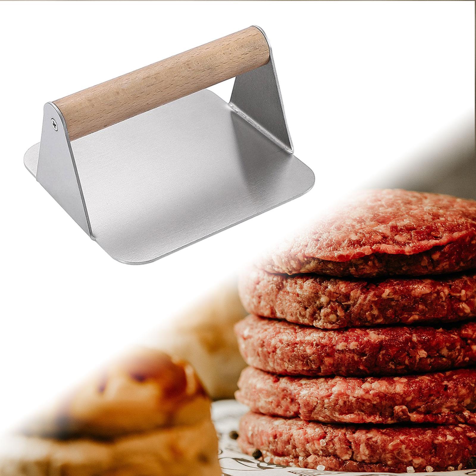 Burger Press Stainless Steel Smooth Burger Smasher for Grilling Tool Cooking