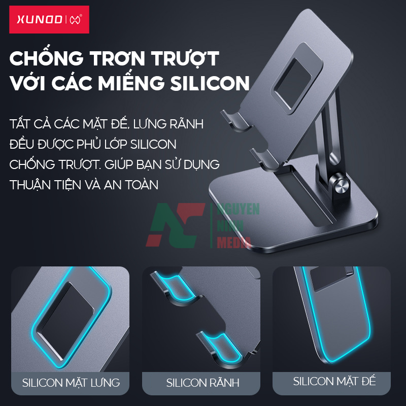 Giá Đỡ  Dành Cho Điện Thoại, iPad XUNDD XDHO - 006 Hợp Kim Nhôm Cao Cấp, Có Thể Gấp Gọn - Hàng Chính Hãng