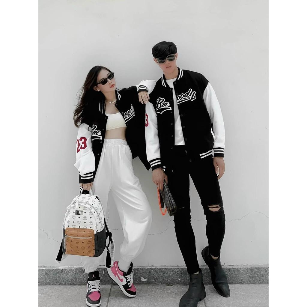 Áo Bomber Jacket/ Áo Khoác Dù 2 Lớp Style Bóng Chày in Bmoody Unisex Nam Nữ Couple Hot Trend
