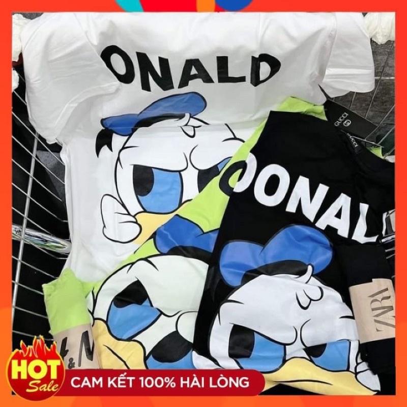 Áo Phông Tay Lỡ, Vịt DONALDDUCK Áo Thun Form Thụng Dấu Quần