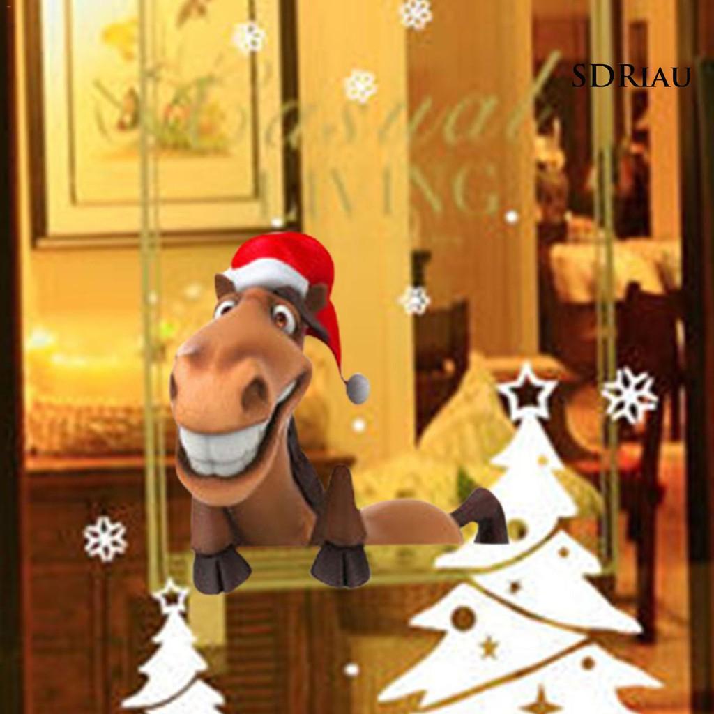 Miếng Dán Trang Trí Kính Chắn Gió Xe Hơi Họa Tiết Giáng Sinh Thời Trang 1011