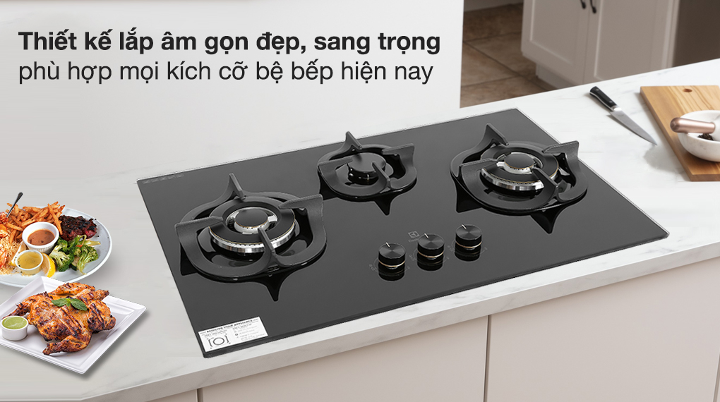 Bếp ga âm Electrolux EHG8321BC - Hàng chính hãng