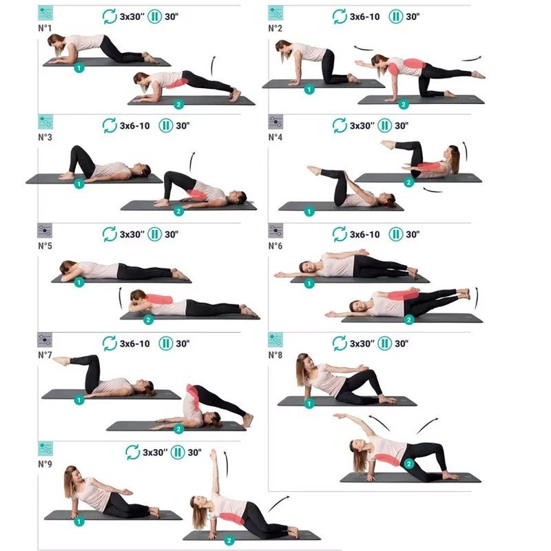 Thảm Tập Yoga 2 Lớp FUNU IN Hoa Văn- Giao Màu Ngẫu Nhiên- Chính Hãng