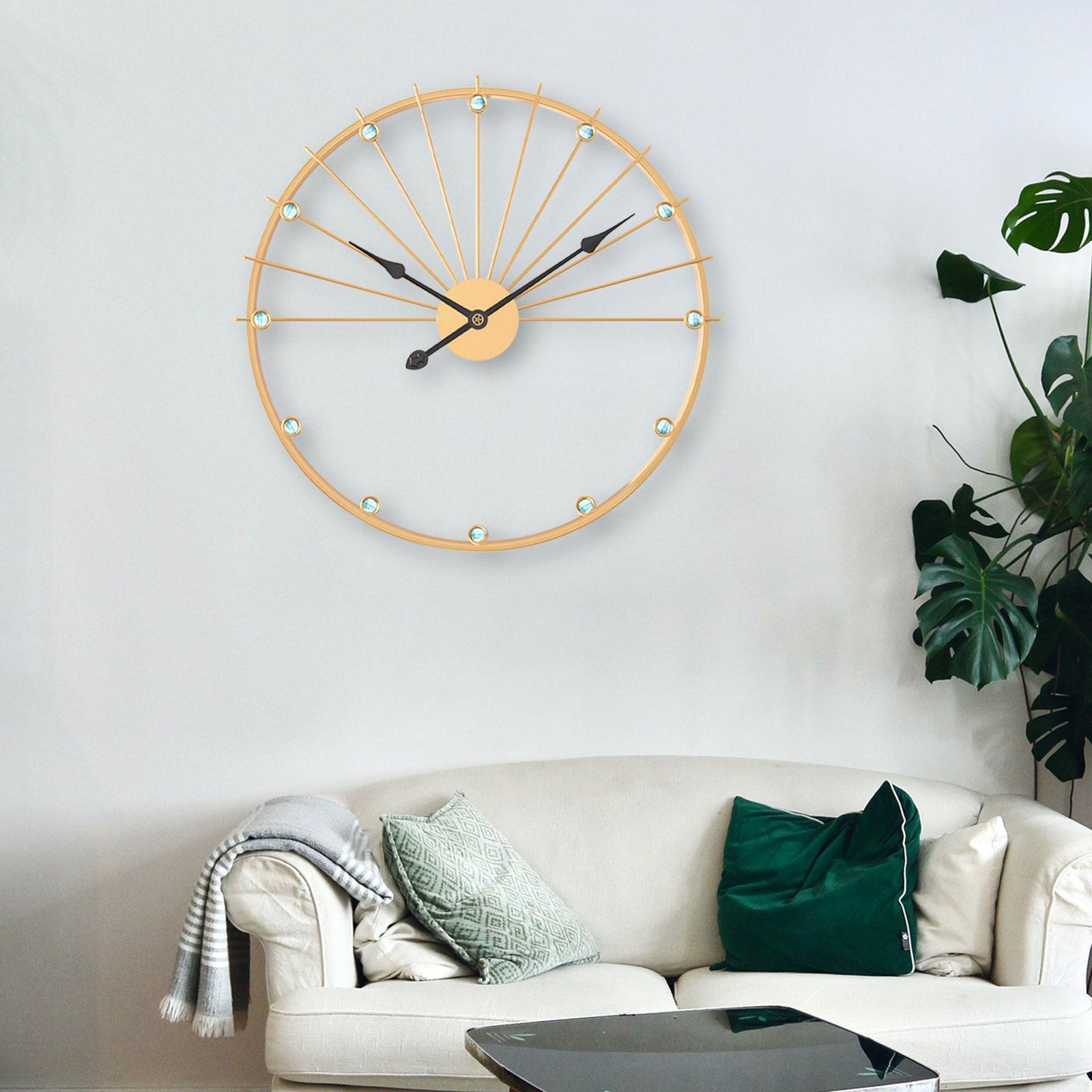 Non Ticking Silent Clock Unique Wall Art Clock for Kitchen Study Living Room