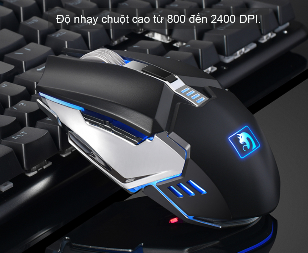 Bộ Bàn Phím + Chuột game Wireless có Pin Sạc và Ánh sáng - A670