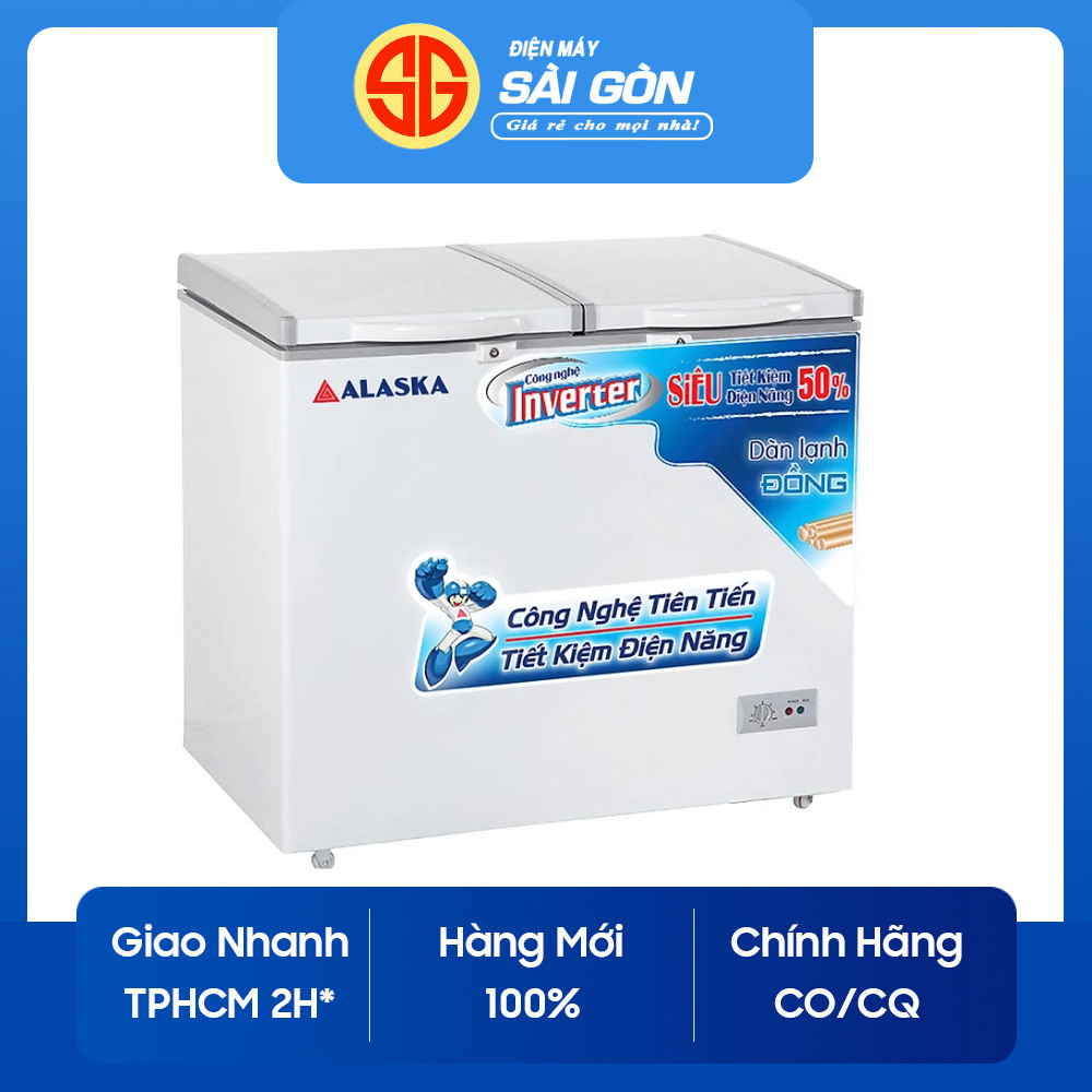 TỦ ĐÔNG MÁT INVERTER ALASKA 500 LÍT BCD-5068CI - hàng chính hãng