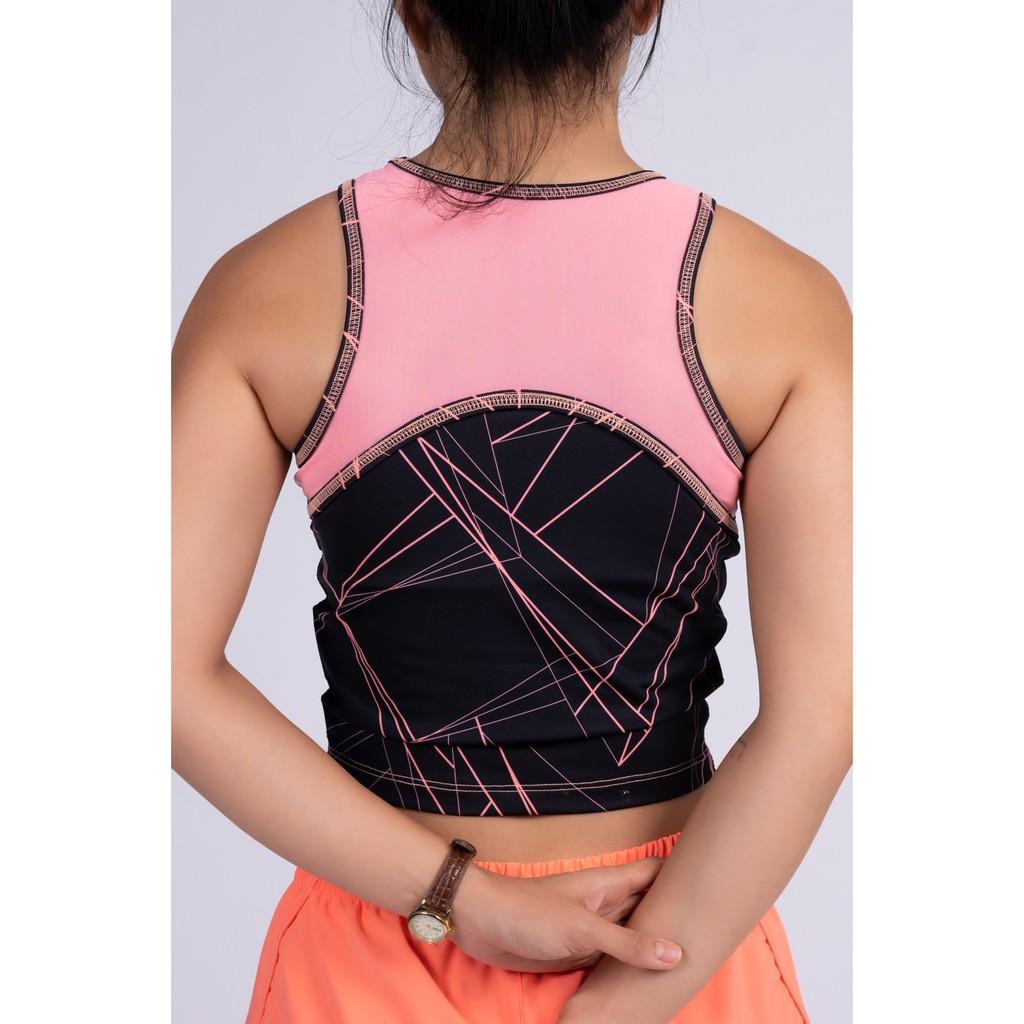 Áo Croptop Thể Thao Tập Gym Nữ Lưới Vai