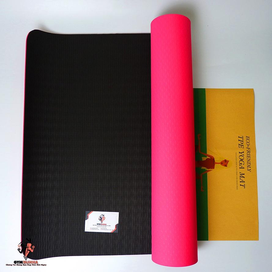 Thảm Tập Yoga 6mm Cao Cấp, Thảm Yoga TPE 2 Lớp Cao Cấp Chống Trượt, Thảm Tập Gym Yoga Pilates, Thảm Yoga TPE