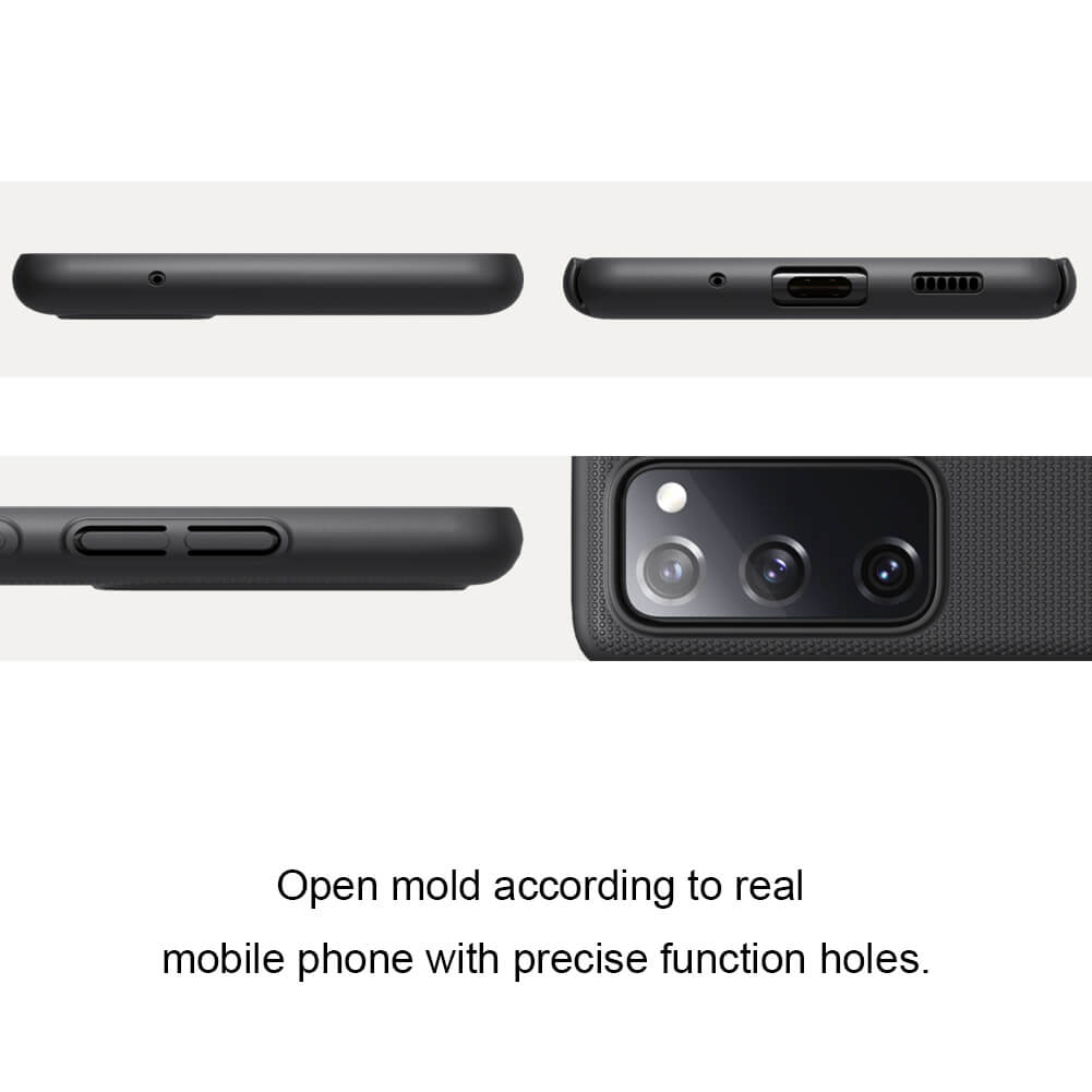 Ốp Lưng Samsung Galaxy S20 FE chống sốc hiệu Nillkin Super Frosted Shield mặt lưng nhung mịn bám tay  - Hàng Chính Hãng