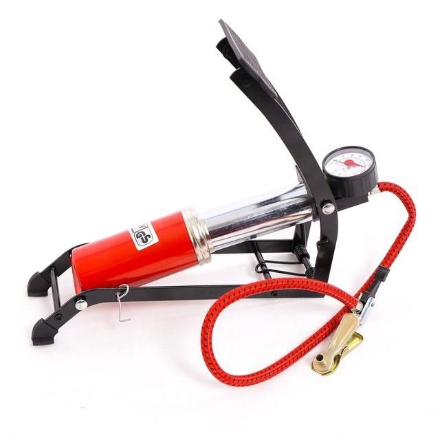 Bơm đạp chân 1 Piston dùng cho ô tô - xe máy tặng kèm bạt phủ xe máy