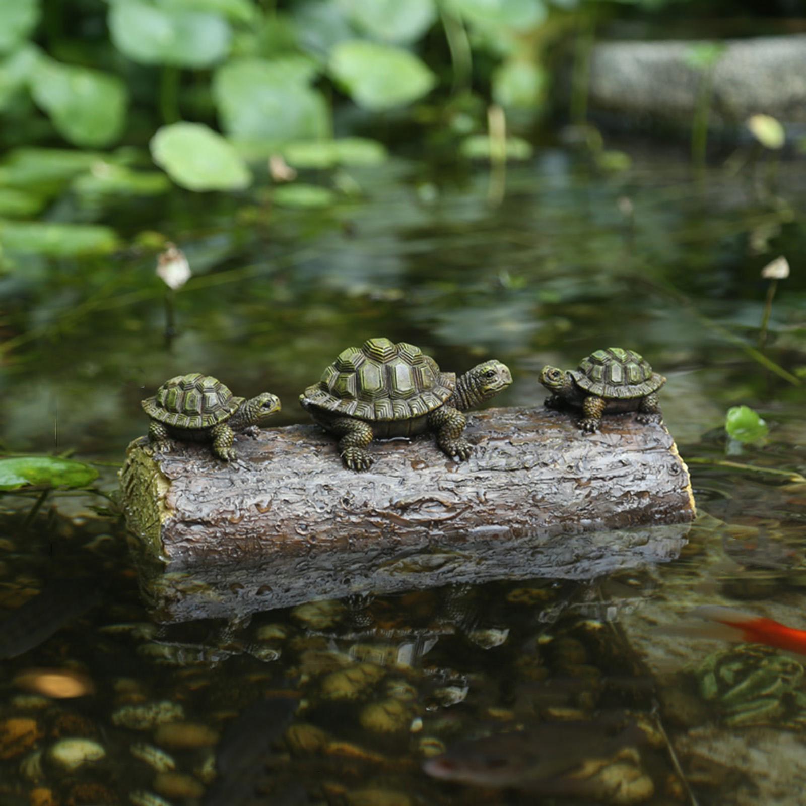 Turtle Floating Ornament Figurine Fairy Garden Statue DIY for Outdoor Indoor