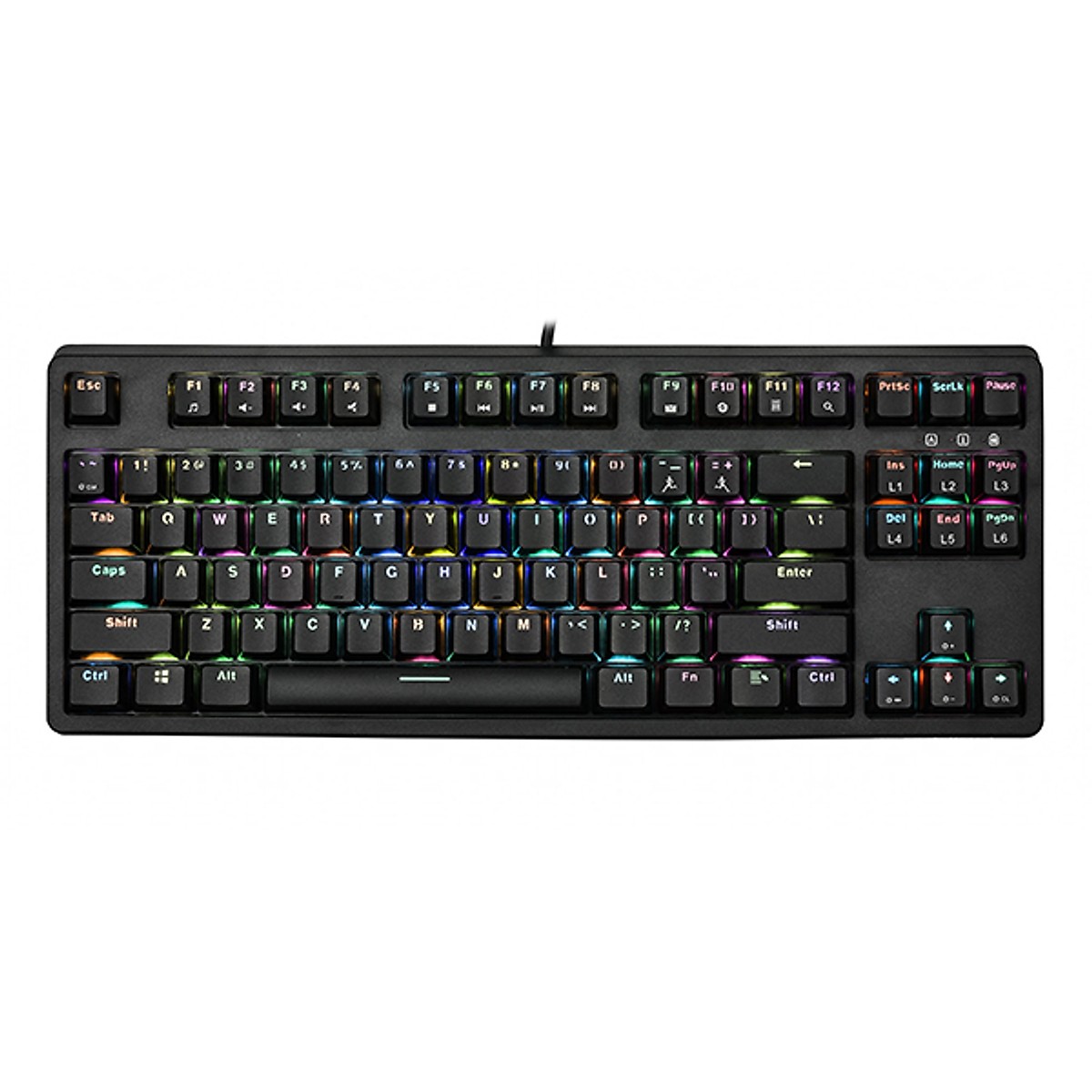 Bàn Phím Cơ Gaming E-Dra Ek387 Led RGB - Phiên Bản Nâng Cấp với Led RGB 16,8 triệu màu - Hàng Chính Hãng