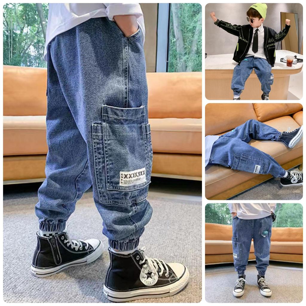 JL2 Size120-160 (25-40kg) Quần jean quần bò bé trai size đại Thời trang trẻ Em hàng quảng châu