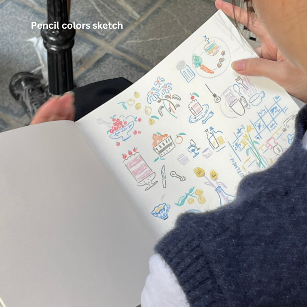 Sổ vẽ Sketchbook 190gsm sổ vẽ phác thảo khổ vuông chuyên vẽ inking doodle Crabit