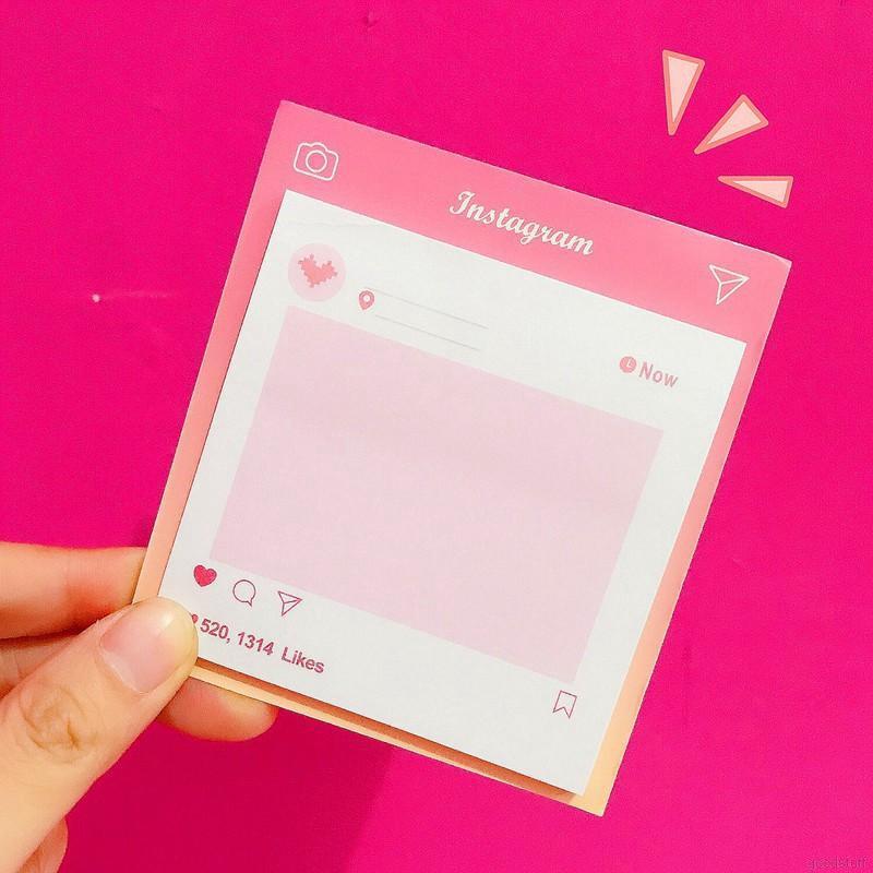 Hình dán ghi chú mini tông màu hồng nữ tính