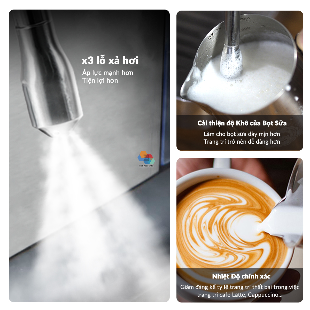 Máy pha cà phê HiBREW H11 pha cafe espresso bán tự động, mini nhỏ gọn cho gia đình, văn phòng, hot and cold đặc biệt, tặng kèm tấm lót, temper và ca đánh sữa 350ml, hàng chính hãng