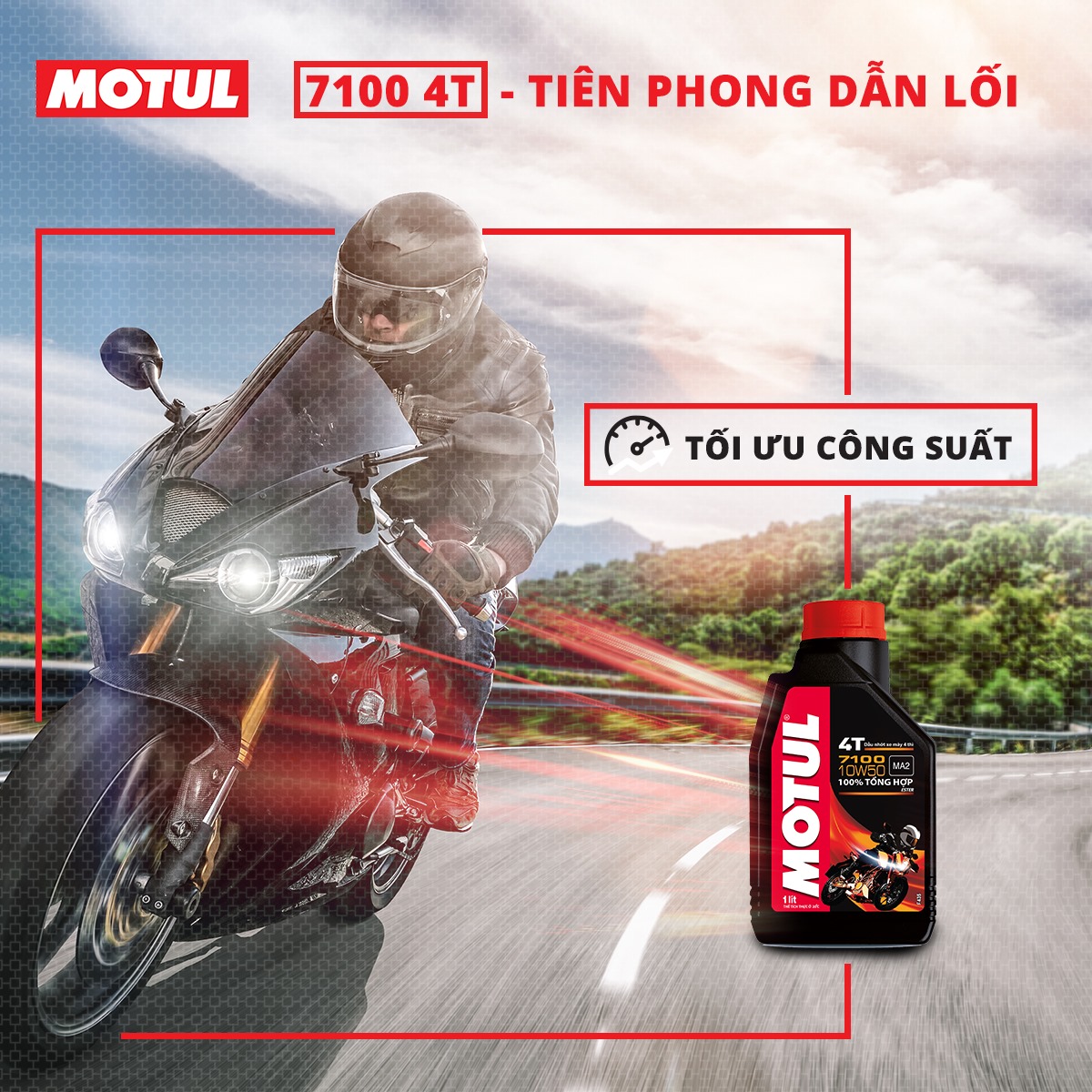 Dầu nhớt xe máy MOTUL 7100 4T 10W50 1L