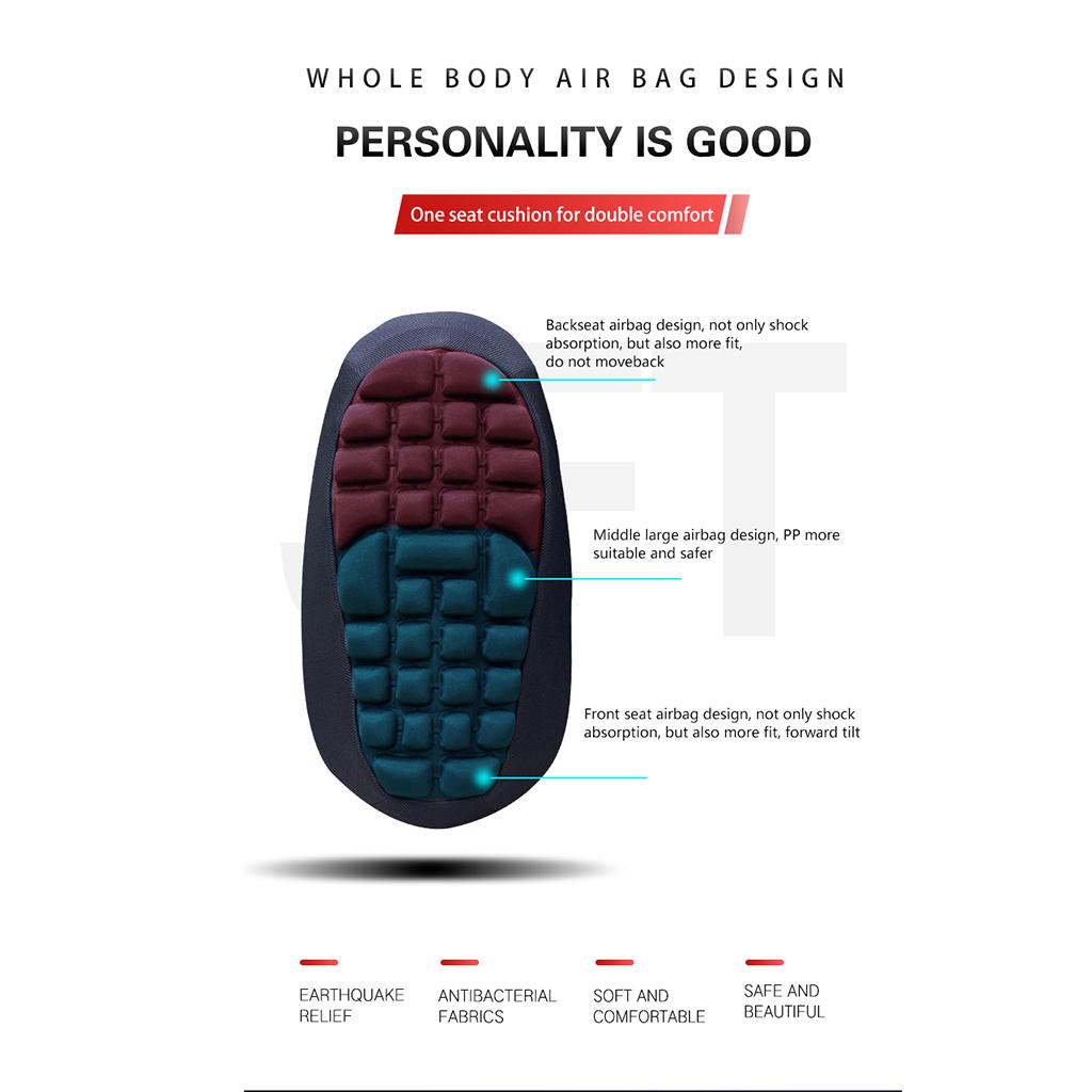 Universal Air Pad Motorcycle Seat Cushion Cover W/Air Pump 610 X 300 X 40mm