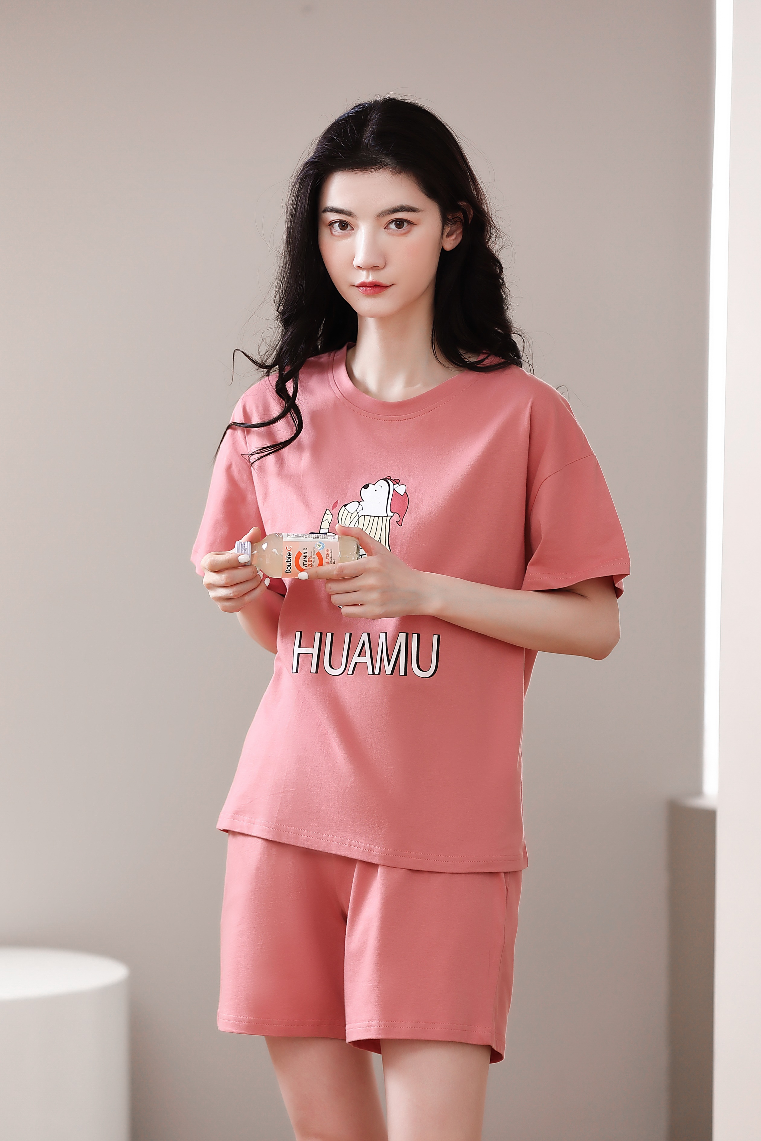 Đồ mặc nhà nữ quần đùi cotton cao cấp 8117