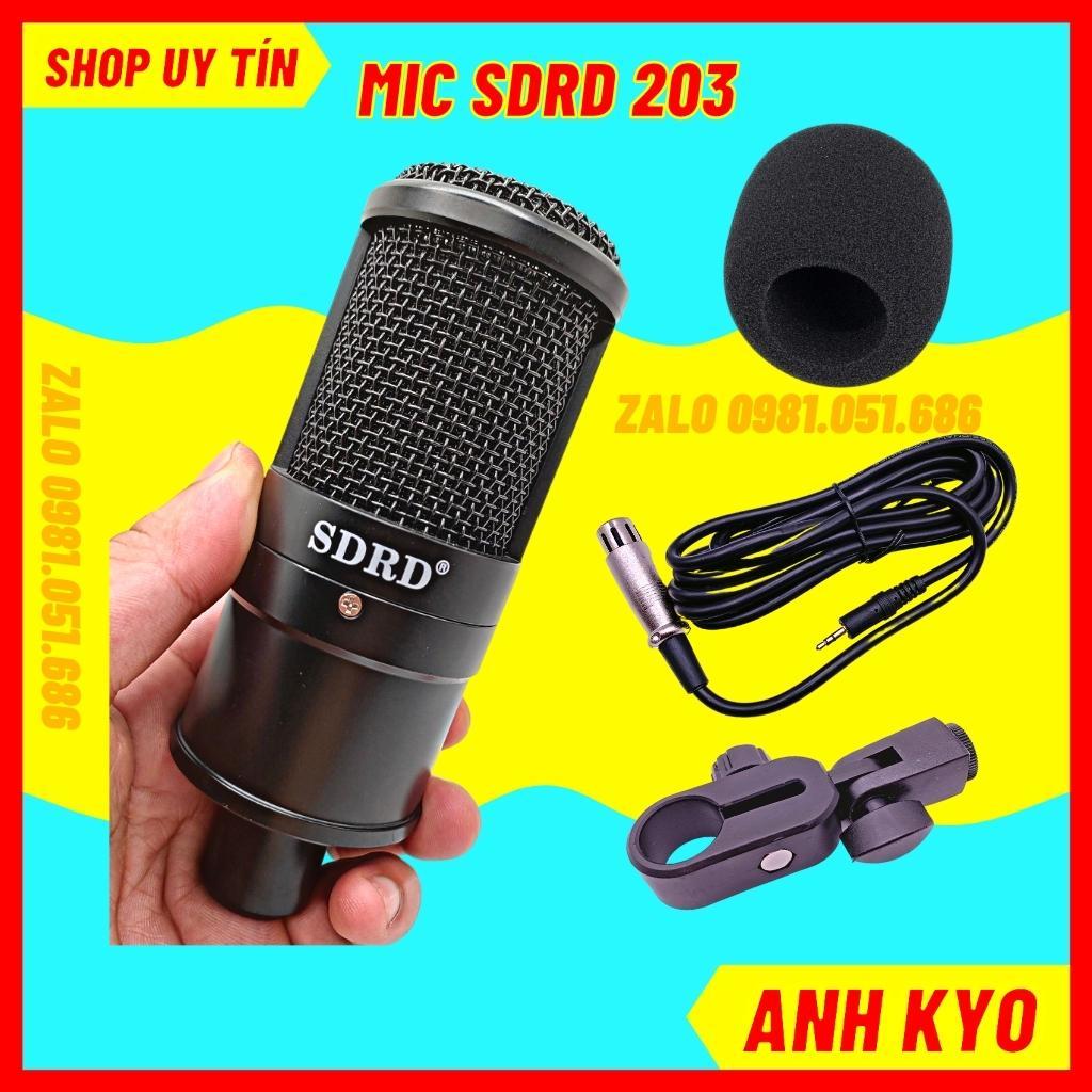 Trọn Bộ Mic Thu Âm SDRD-203 &amp; Sound Card H9 Blutooth Âm Thanh Chuẩn, Hỗ Trợ Lắp Đặt, Cam Kết Bảo Hành