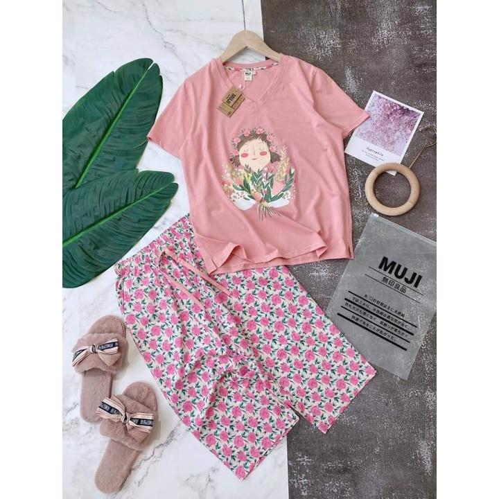 Đồ Bộ Nữ Tay Cộc Quần Cộc, Đồ Mặc Nhà Chất Thun Cotton Mát Hè Thu Đa Dạng Mẫu Mã BB01
