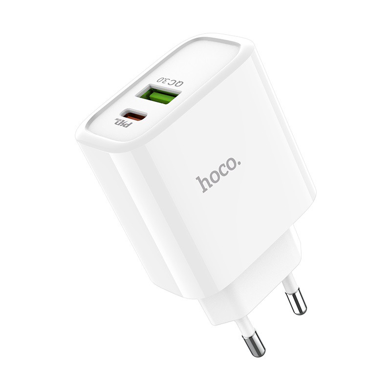 Cốc sạc nhanh pd18w 2 cổng Hoco C57A - củ sạc quick charge 3.0 cao cấp - hàng chính hãng