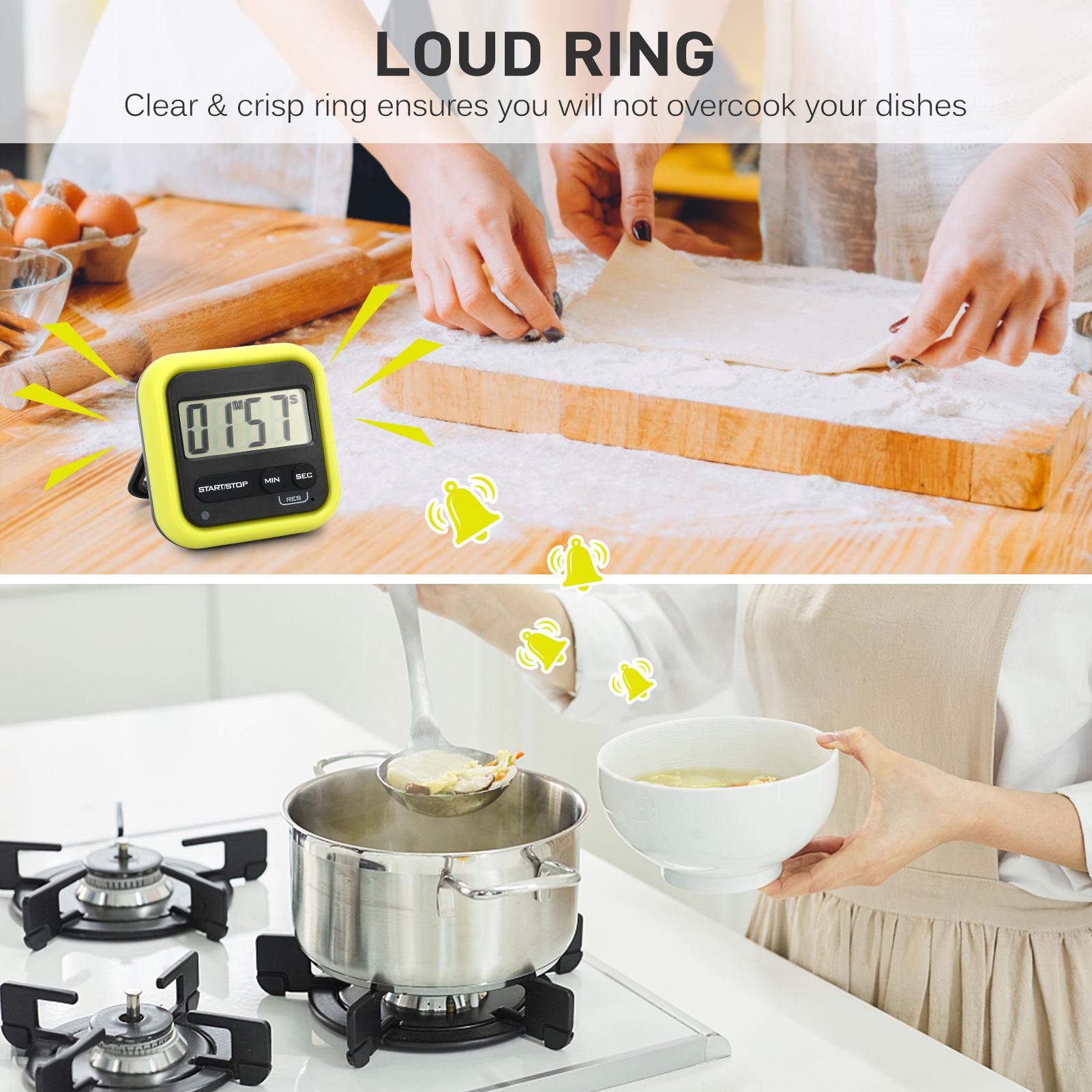 Bộ Hẹn Giờ Trong Bếp Bấm Giờ Kỹ Thuật Số Với Báo Thức Lớn Màn Hình Lcd Lớn