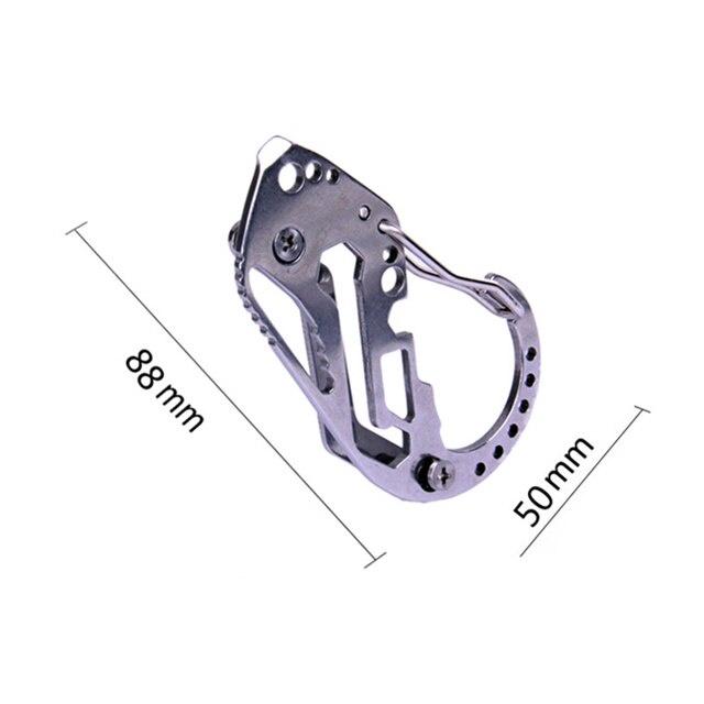 1PCs EDC Holder Clip Gadget Quickdraw Multipurpose Hanger Buckle Utility Carabiner Camp Key Organizer Pocket Climb Multi Tool