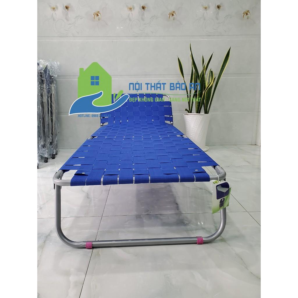 Giường xếp vải dù khung sắt cỡ lớn GX03