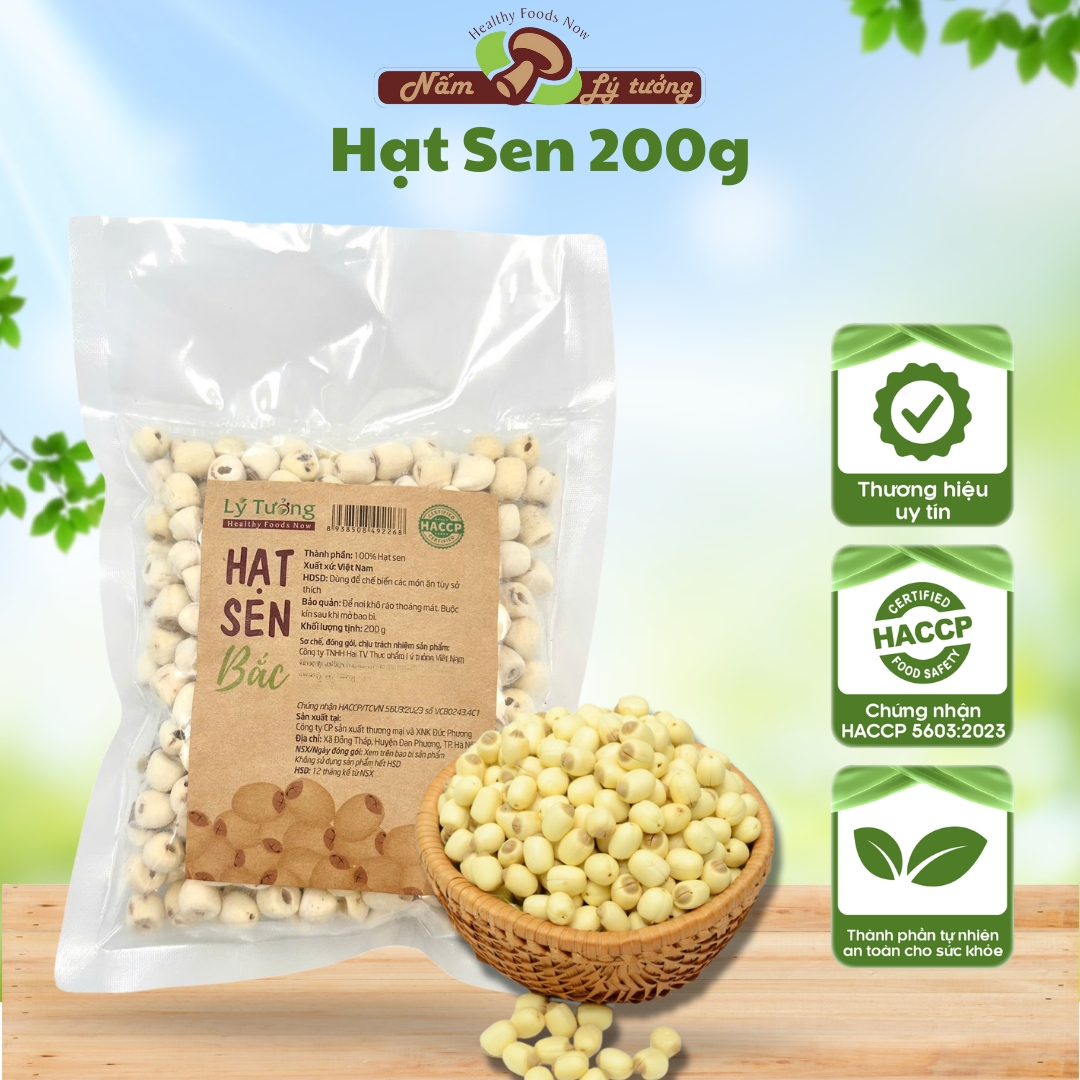 Hạt Sen Bắc Khô Lý Tưởng 200g