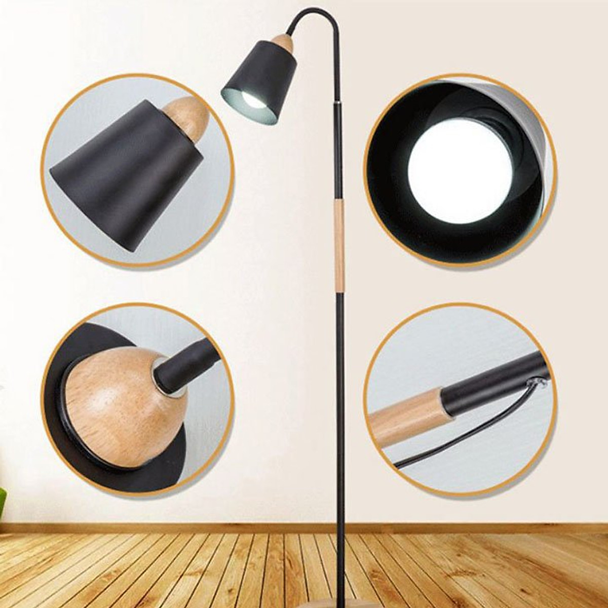 Đèn cây XERAT trang trí nội thất - tặng kèm bóng LED tiết kiệm điện chống cận thị bảo vệ mắt - hàng chính hãng MONSKY