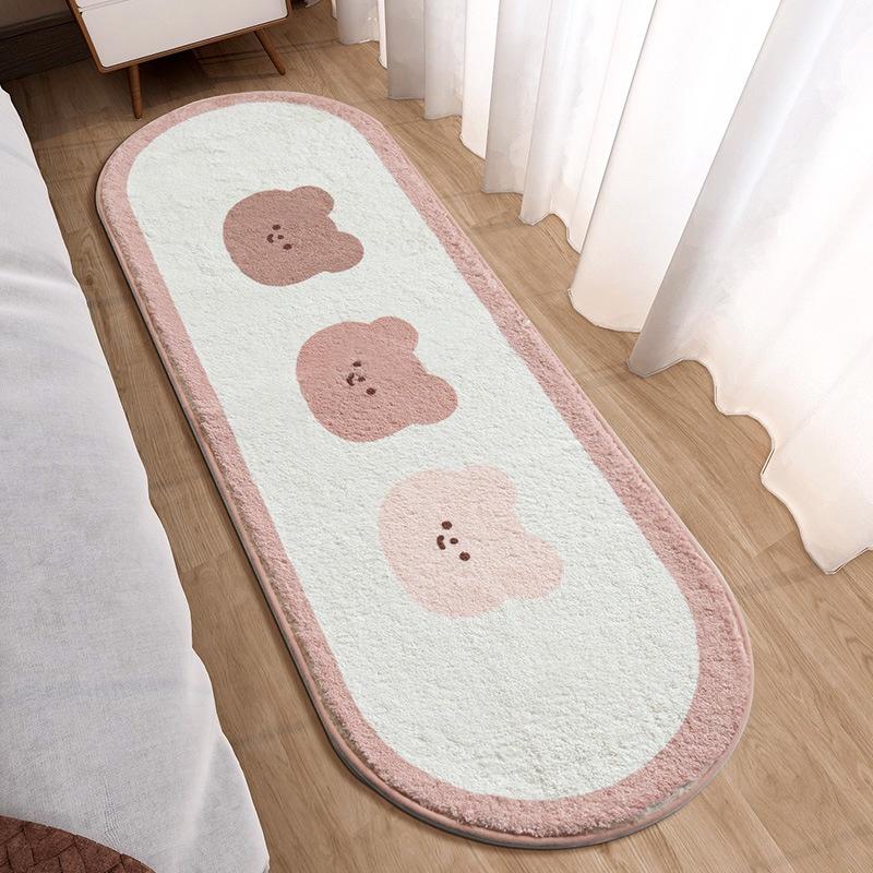 Thảm Trải Sàn Mềm Mại Chống Trượt Hình Hoa Dành Cho Trang Trí Nhà Cửa