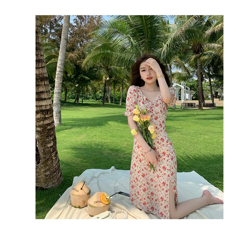 Đầm đôi hoa nhí hồng