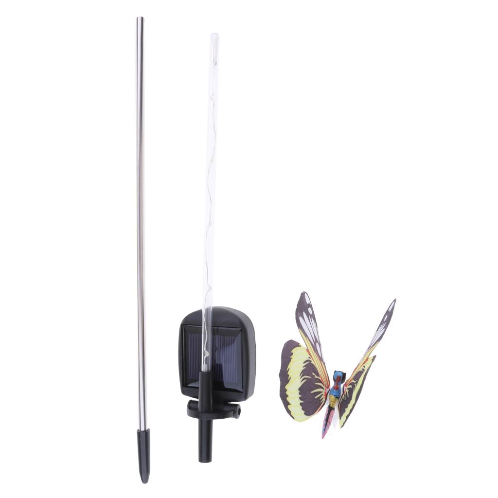 LED Solar Powered Butterfly Lights Outdoor Garden Yard Lamp Decor
