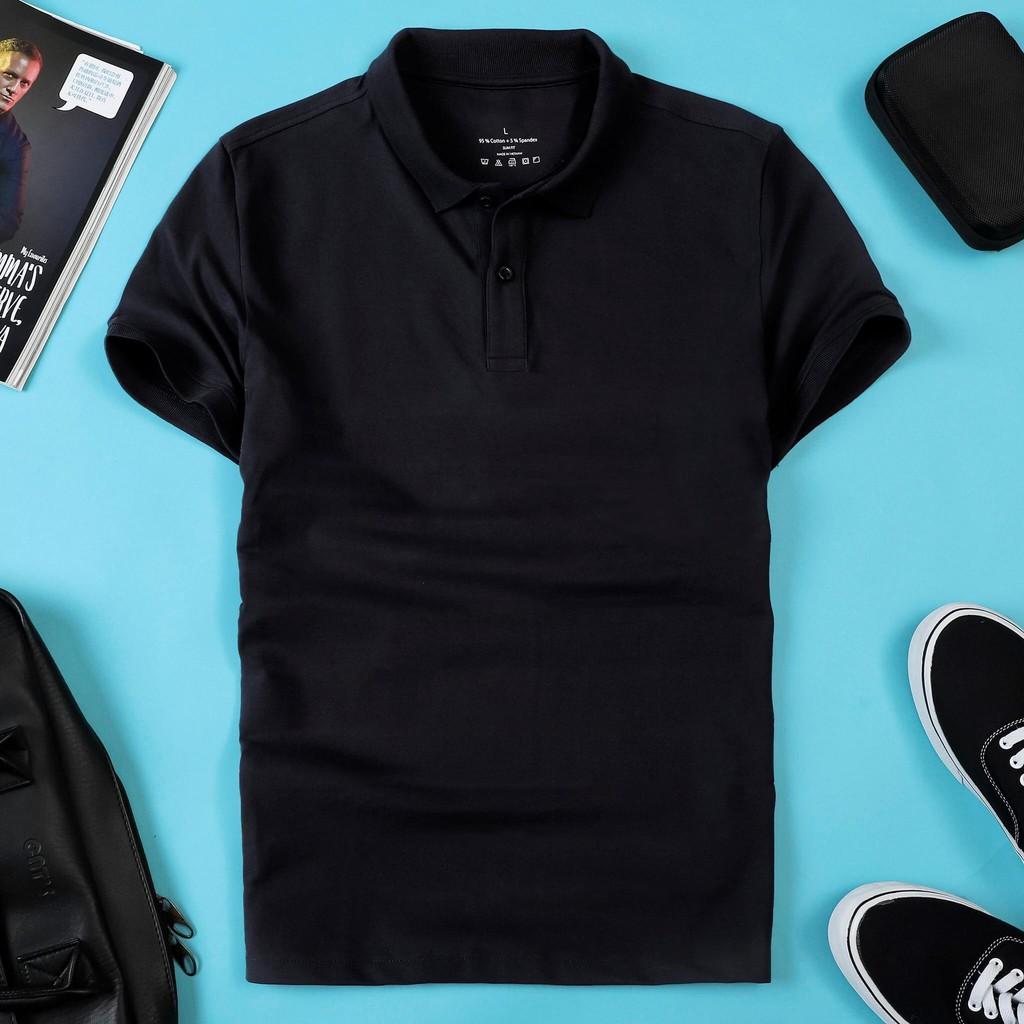 - Áo thun nam POLO trơn thiết kế vải cá sấu cotton cao cấp ngắn tay cực sang trọng