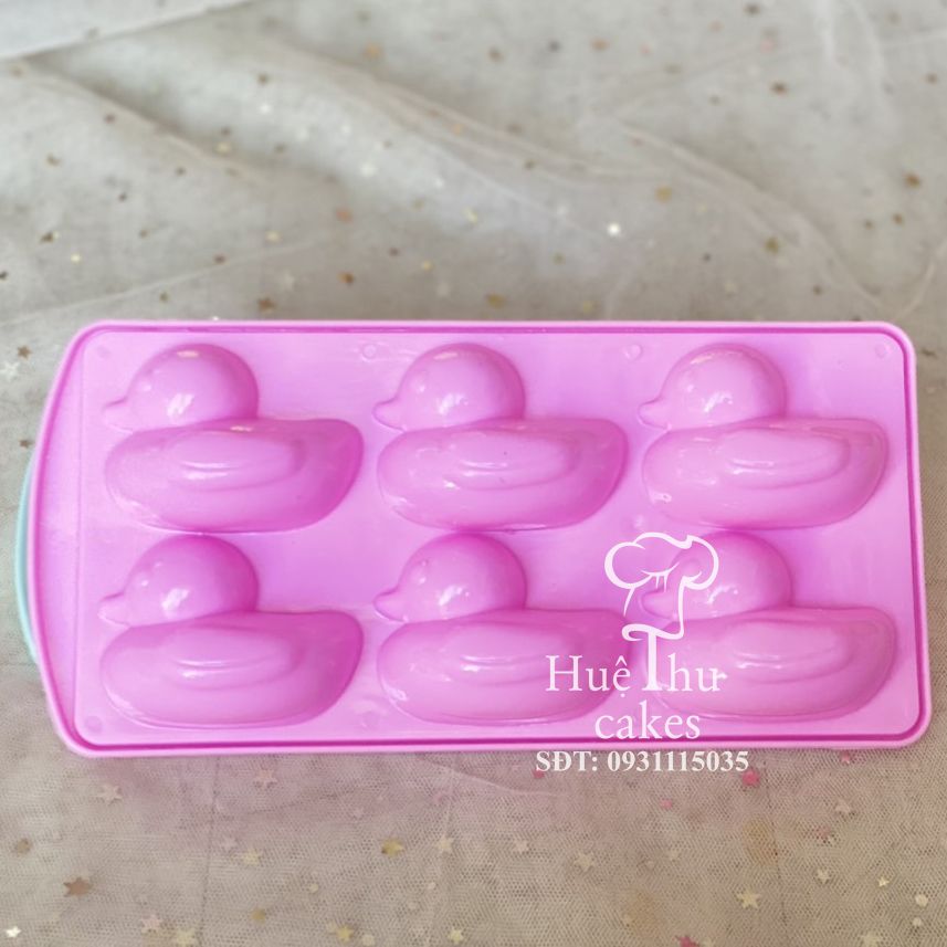 Khuôn rau câu, khay đá con Vịt (6 con) làm bánh thạch rau câu 3D, 4D, phô mai