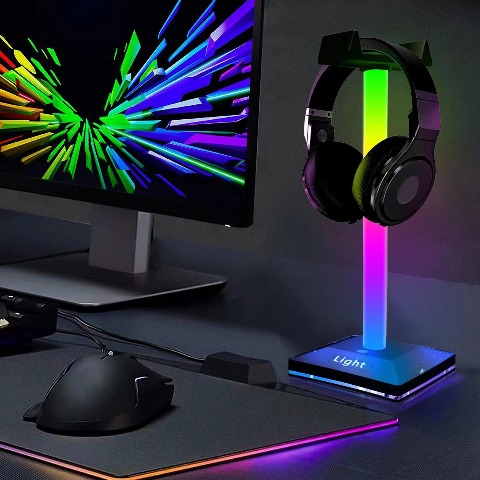RGB Gaming Headphone Stand Headphone Holder for Gamers PC Gaming Accessories