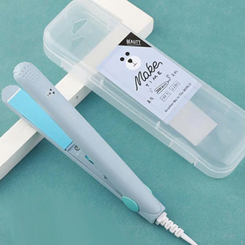 Phụ kiện tóc -Dụng cụ dập tóc   mini có hộp ,  nhiều chức năng , nhỏ gọn tiện lợi khi đi du lịch