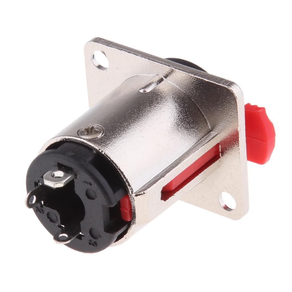 2x 6.35mm 1/4" Female Stereo TRS Audio Socket Jack Connector Chassis Mount