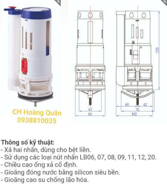 CỤM XẢ NƯỚC BỒN CẦU 2 NHẤN