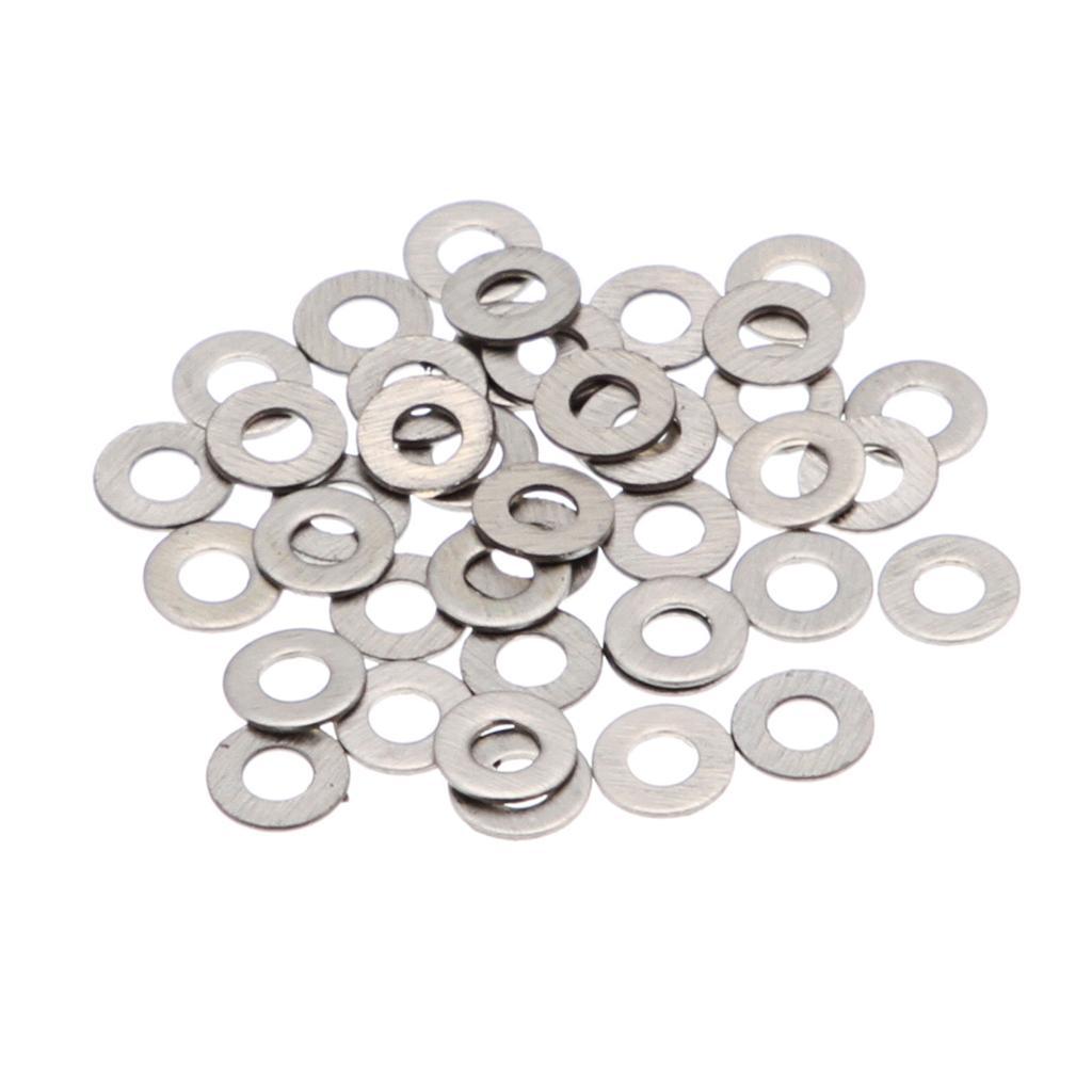 2x 50pcs/pack Stainless Steel Flat Washers Insulation Gaskets /M5/M6/M8/M10/M12