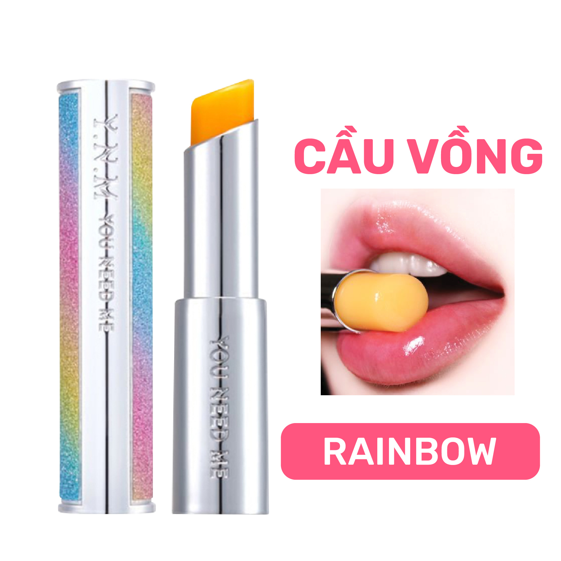 Son Dưỡng Mềm Môi, Hết Thâm, Đổi Màu YNM Rainbow Honey Lip 3g