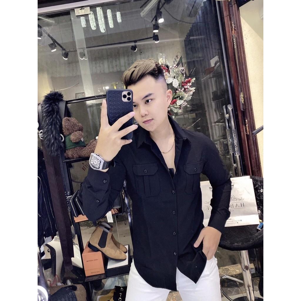 Áo Sơ Mi Nam Vải Đũi Mặc Mát Thoải Mái -