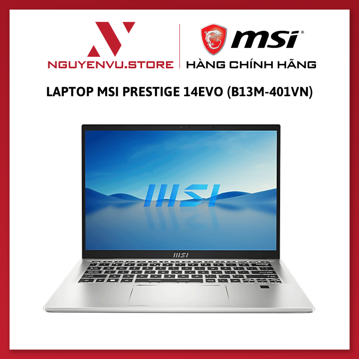 Laptop MSI Prestige 14Evo (B13M-401VN) (i5 13500H/16GB RAM/512GB SSD/14.0 inch FHD+ /Win11/Bạc/Vỏ nhôm) - Hàng Chính Hãng