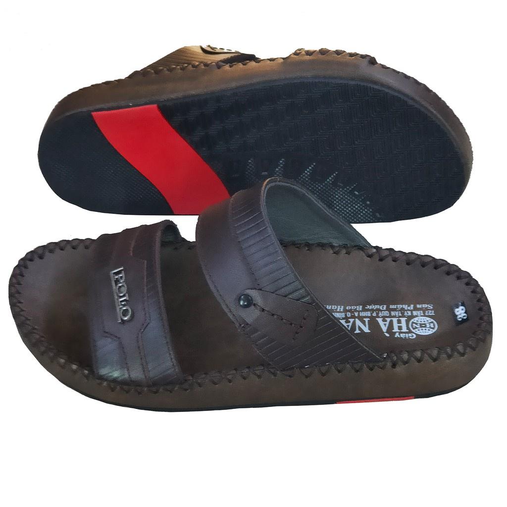 Dép Nam Quai Ngang Da Bò Thật TiTi ĐÔ Cao Cấp DN273d