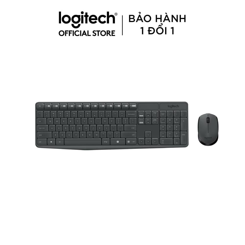 Bộ Bàn Phím Và Chuột Không Dây Logitech MK235 - Hàng chính hãng