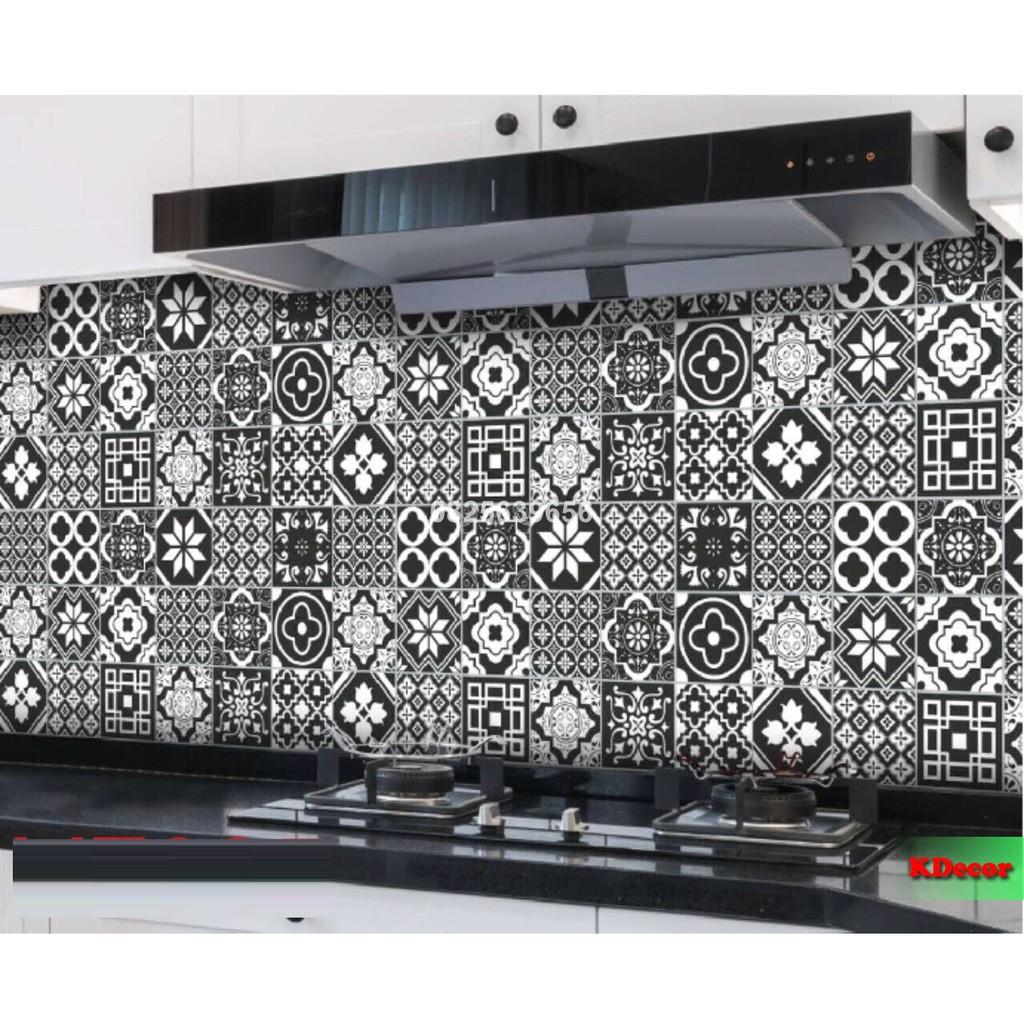 3 mét Decal dán bếp, giấy dán bếp tráng nhôm chịu nhiệt khổ 60cm
