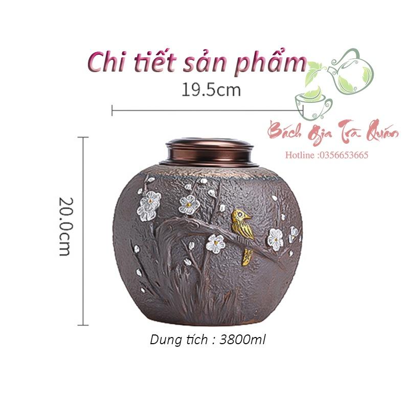 Hũ Trà Gốm Nhật Nắp Đồng 2 Lớp Siêu Kín Giúp Bảo Quản Trà Tối Ưu Nhất