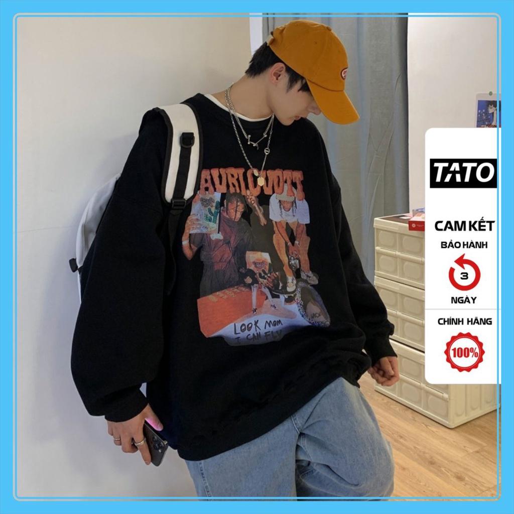 Áo Tay Dài SWEATER TRAVISSCOTT Cổ Tròn vải Nỉ Da Cá Dáng Rộng Phong Cách Hip Hop Âu Mỹ Thời Trang Mùa Thu
