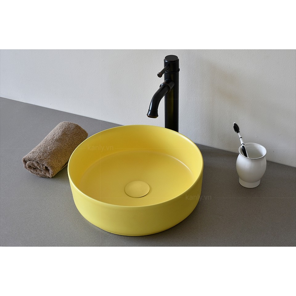 Chậu rửa mặt- Lavabo đặt bàn - chậu sứ màu kanly